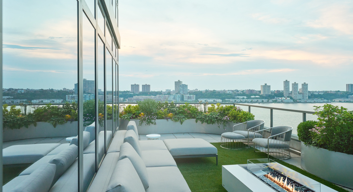 <!-- wp:paragraph -->
The team, the clients, and the spectacular setting of the raw apartment really made for the unique and striking finished product here.The spectacular light, space, and views from the apartment really provide an amazing backdrop for the designer’s work.
<!-- /wp:paragraph -->