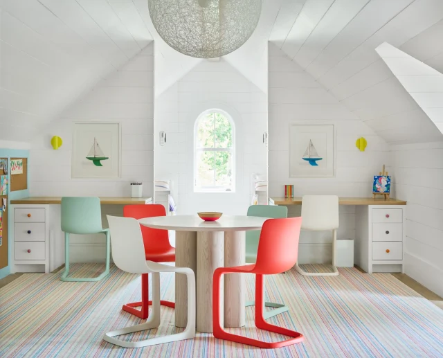 Children will always turn walls into canvases and tabletops into forts. What has changed is how spaces respond to that instinct. 
Here, the top floor of this new project unfolds as an imaginative landscape—an arrangement of sleeping nooks, study spaces, and areas for play. Set within a serene, neutral framework and gently animated by touches of color, it transforms everyday routines into moments of discovery.

Builder: @sbphomes 
Architecture: @tannerwhitearchitects 
Interior Design : @tandcointeriors 
Photographer : @janebeilesphoto 

#SBPHomes #ResidentialArchitecture #InteriorArchitecture
#ThoughtfulDesign #studyspaces